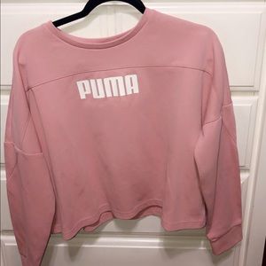 PUMA pink Nu-tility cropped sweatshirt